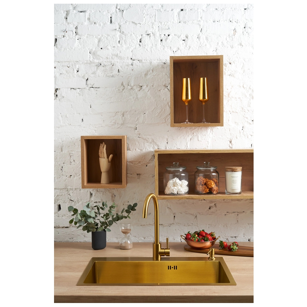 Кухонная мойка Fabiano 70x45 Nano PVD Gold