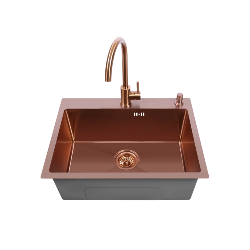 Кухонная мойка Fabiano Nano PVD 60x45 Bronze