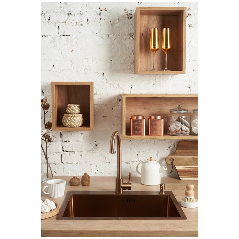 Кухонная мойка Fabiano Nano PVD 60x45 Bronze