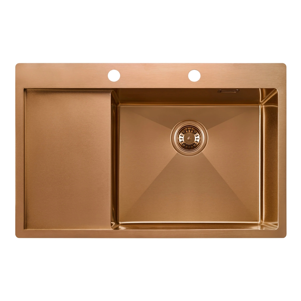 Кухонная мойка Fabiano 78x51 Nano PVD Bronze Right