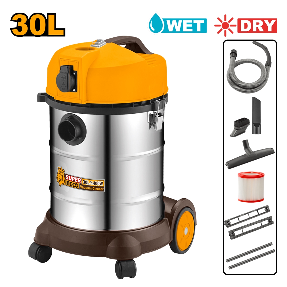 Универсальный пылесос INGCO 1400W 30L VC14301