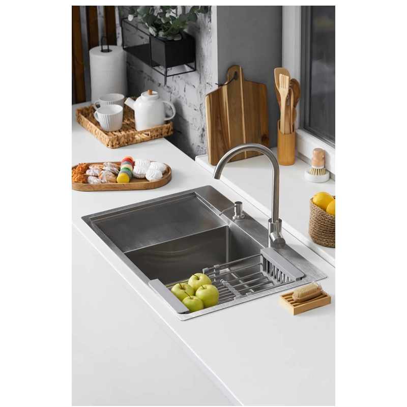 Кухонная мойка Fabiano 78x51 Satin Right