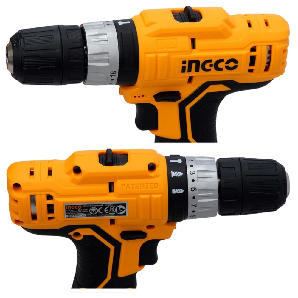 Шуруповерт акумуляторный ударный INGCO CIDLI1232 Li-Ion 12V/1.5A