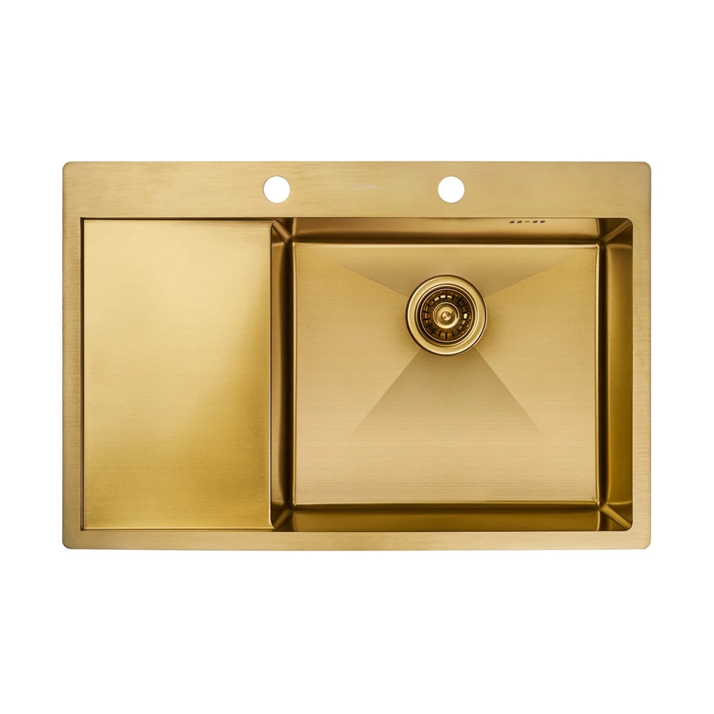 Кухонная мойка Fabiano 78x51 Nano PVD Gold Right