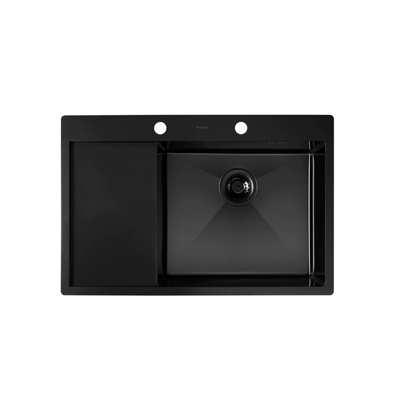 Кухонная мойка Fabiano 78x51 Nano PVD Black Right