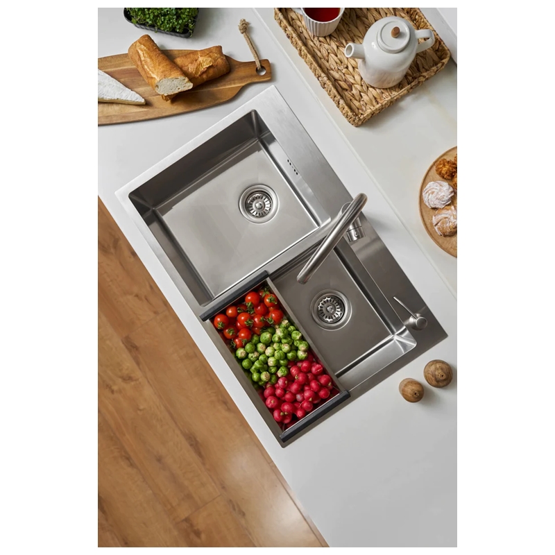 Кухонная мойка Fabiano 78x50 Satin