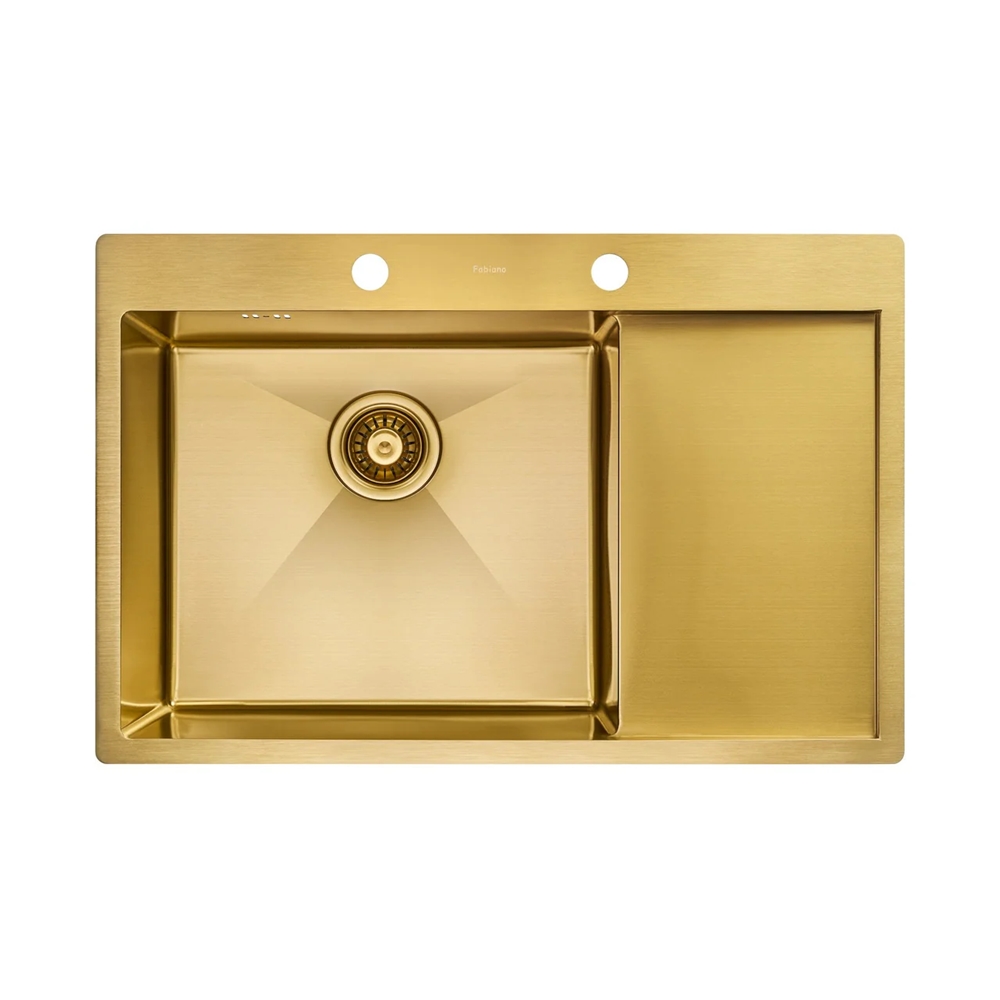 Кухонная мойка Fabiano 78x51 Nano PVD Gold Left