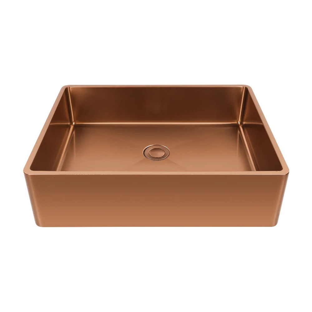 Умывальник Fabiano Nano PVD 480 x 370 mm Бронзовый + Клапан Click Clack