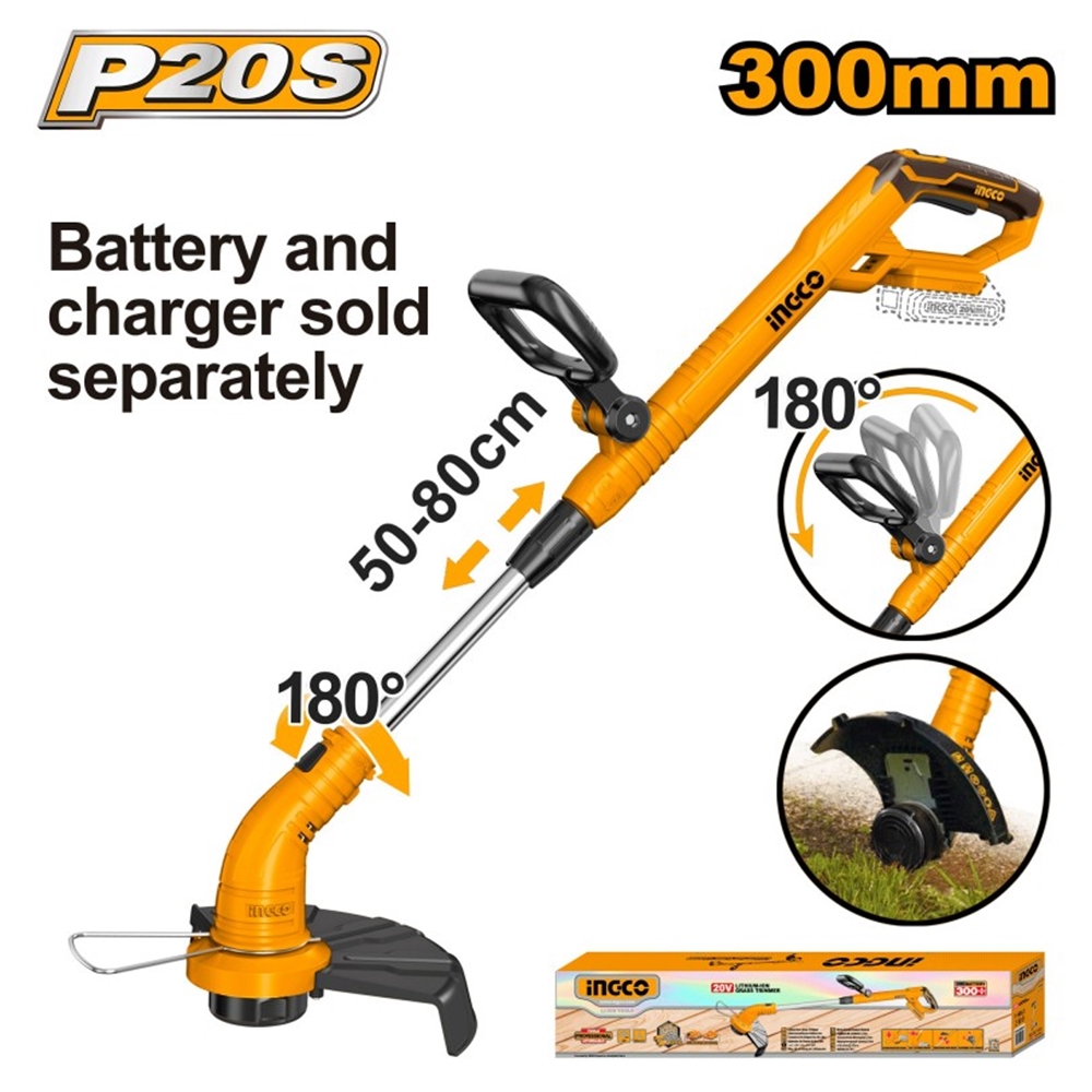 Триммер аккумуляторный INGCO CGTLI20018 20V