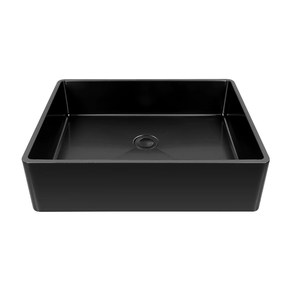 Умывальник Fabiano Nano PVD 480 x 370 mm Черный + Клапан Click Clack