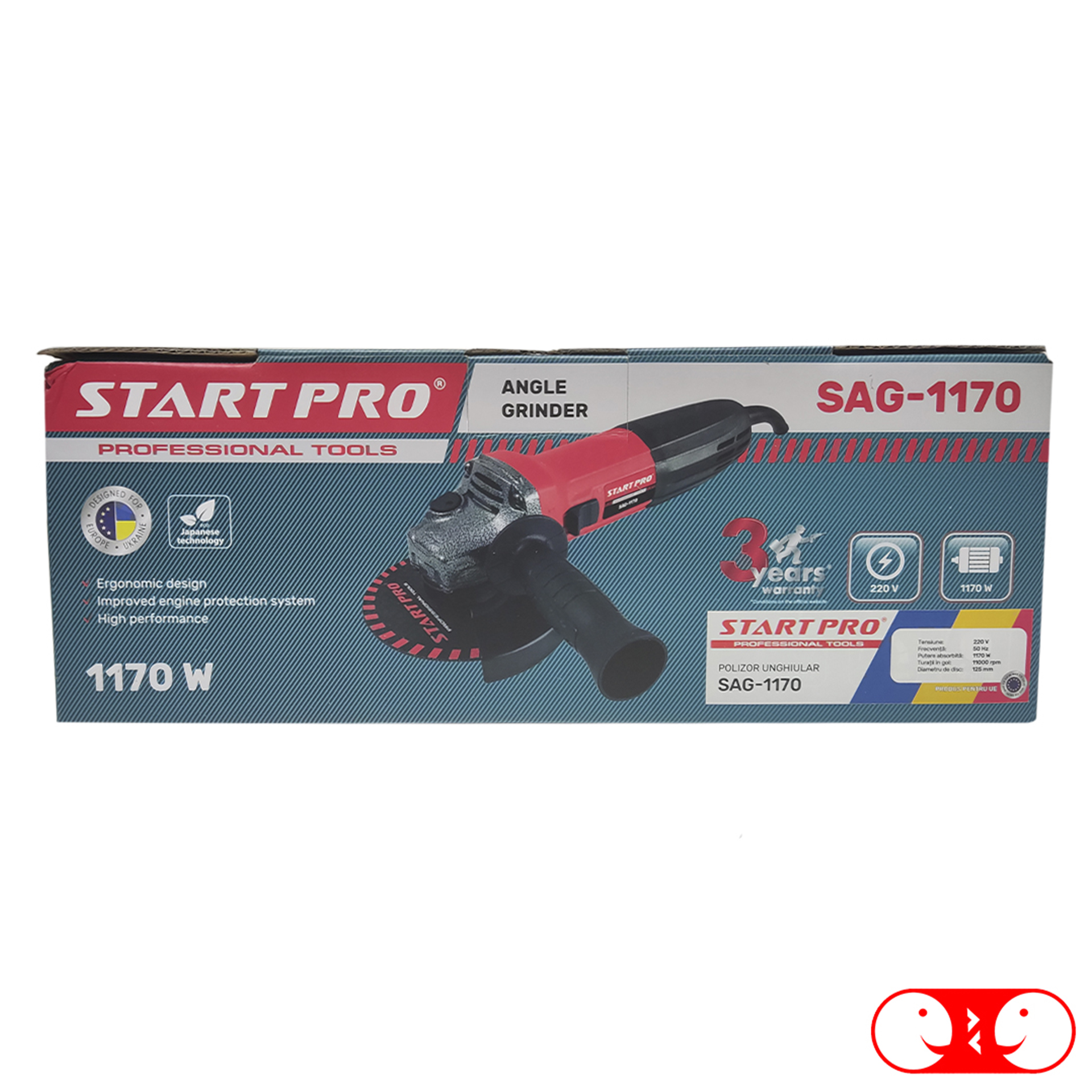 Шлифмашинка угловая Start Pro SAG-1170