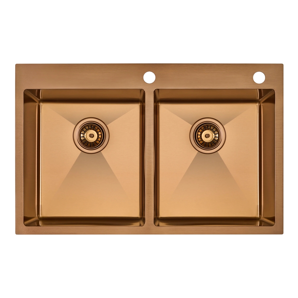Кухонная мойка Fabiano 78x50 Nano PVD Bronze