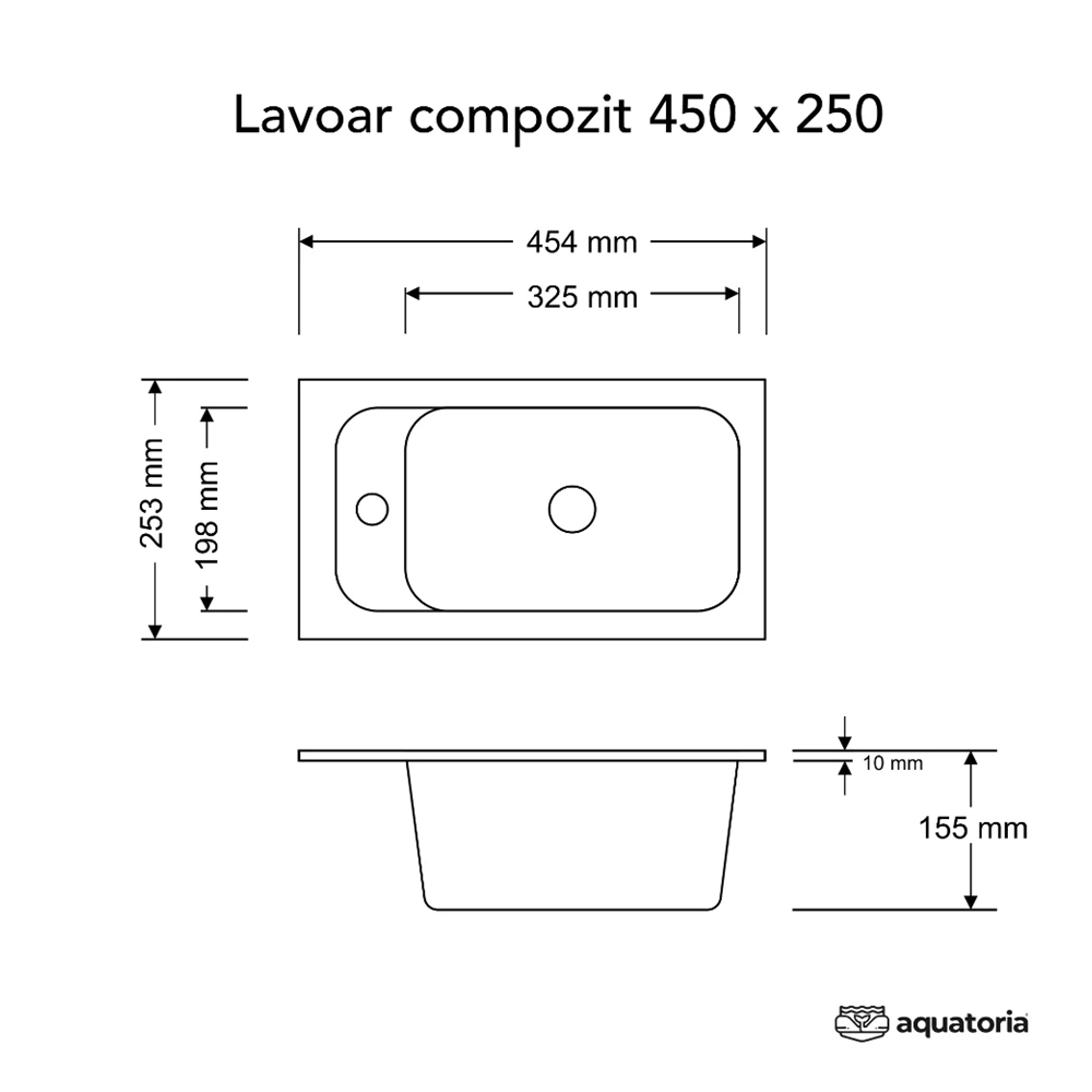 Умывальник Montebella 450x250 mm Lemur