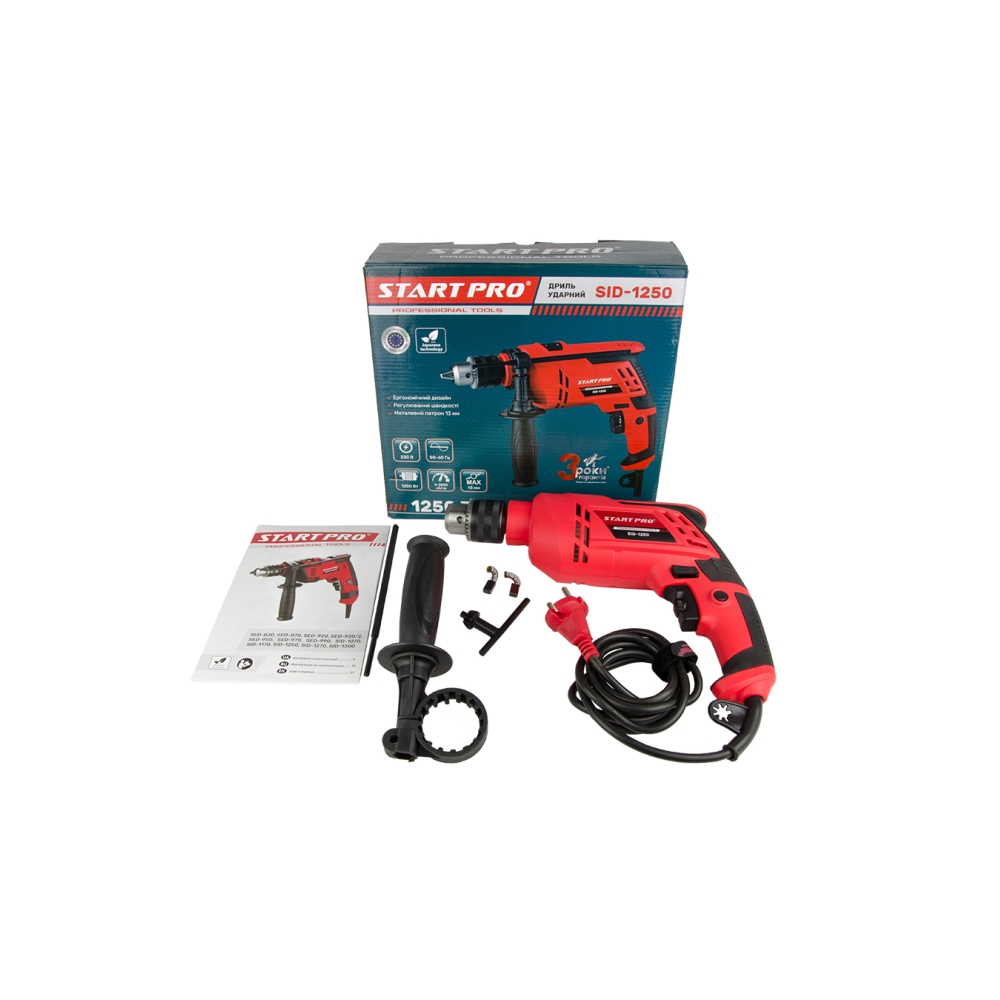 Дрель ударная Start Pro SID-1250