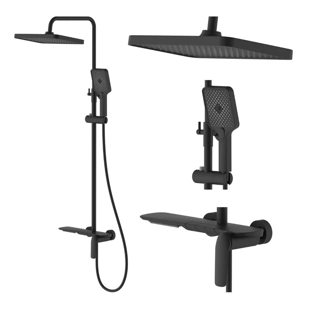 Тропический душ Flow 8389 Matte Black