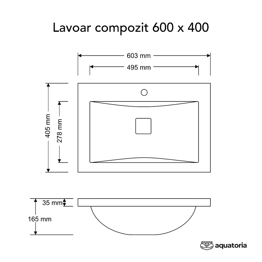 Умывальник Montebella 600x400 mm Pantera