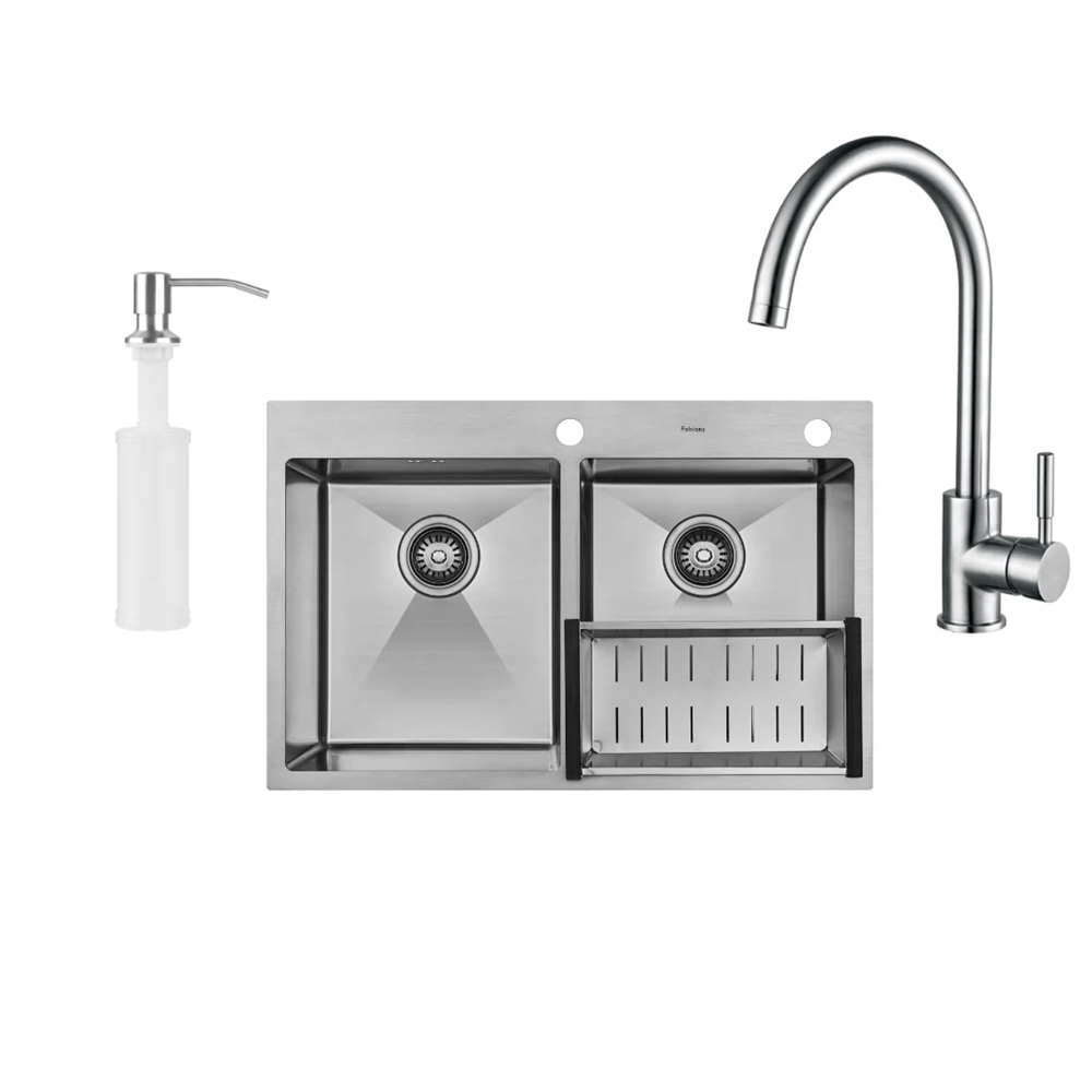 Кухонная мойка Fabiano 78x50 Satin