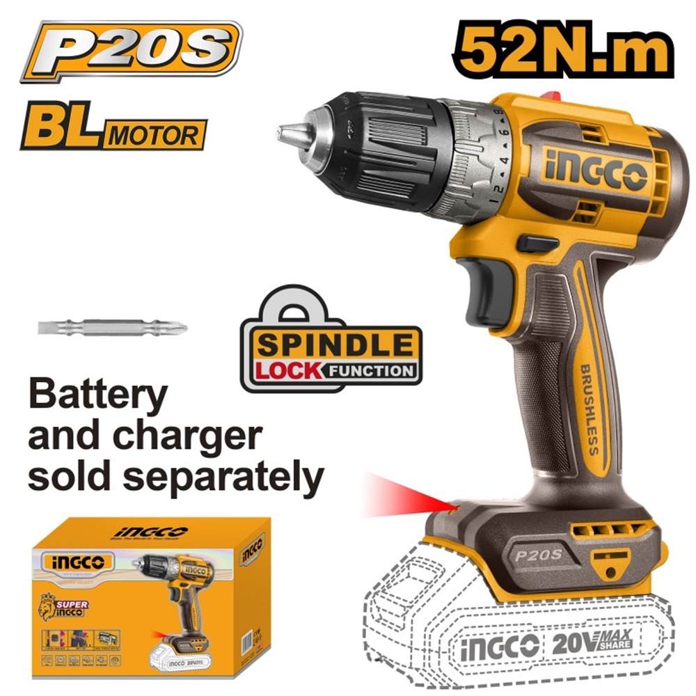 Шуруповёрт без аккумулятора 52N.m INGCO CDLI204531