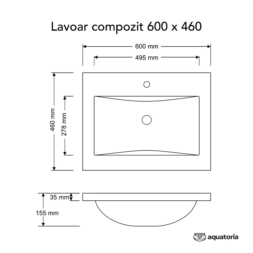 Умывальник Montebella 600х460 mm Jaguar