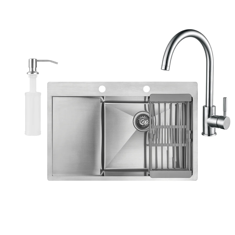 Кухонная мойка Fabiano 78x51 Satin Right