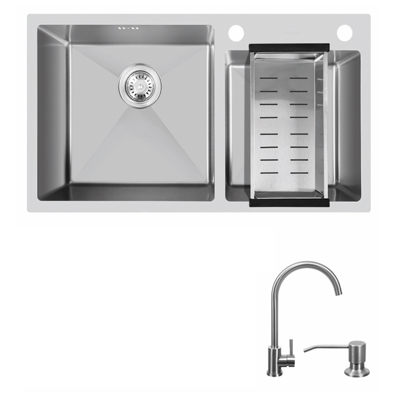 Кухонная мойка Fabiano 78x43 Satin Left