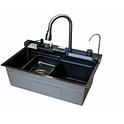 Многофункциональная кухонная мойка Zerix ZH7546-SET-02 Nano Black