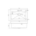 Кухонная мойка Fabiano 70x45 Nano PVD Black