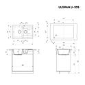 Кухонная мойка ULGRAN U-205 Темно-Серый