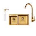 Кухонная мойка Fabiano 78x43 Gold Right