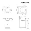 Кухонная мойка ULGRAN U-405 Темно-Серый