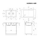 Кухонная мойка ULGRAN U-608 Черный