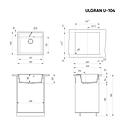 Кухонная мойка ULGRAN U-104 Бежевый