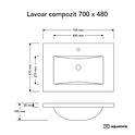 Умывальник Montebella 700х480 mm Panda