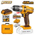 Шуруповёрт аккумуляторный INGCO CDLI200528 Li-Ion 20V/2*2A