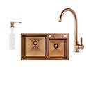 Кухонная мойка Fabiano 78x43 Nano PVD Bronze Left
