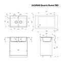 Кухонная мойка ULGRAN Quartz Ruma 780 Десерт