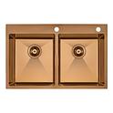 Кухонная мойка Fabiano 78x50 Nano PVD Bronze