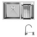 Кухонная мойка Fabiano 78x43 Satin Left