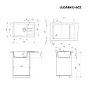 Кухонная мойка ULGRAN U-602 Темно-Серый