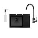 Кухонная мойка Fabiano 78x51 Nano PVD Black Left