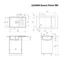 Кухонная мойка ULGRAN Quartz Prima 780 Десерт